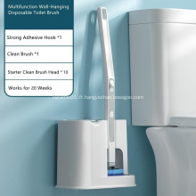 Nettoyer de toilettes et support de brosse à toilettes jetables